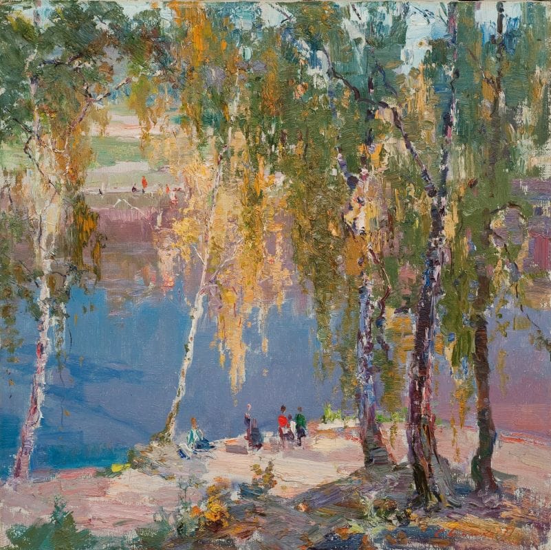 «Живописний щоденник. У тенах часу». Сергій Шишко. 1971, біля озера