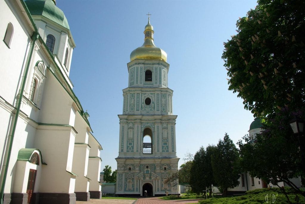 Дзвіниця Софійського собору була збудована на замовлення гетьмана Івана Мазепи.