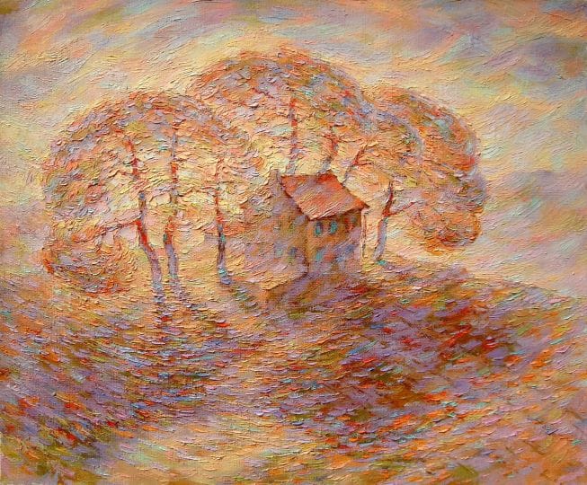 Ю. Качкин. Хор пілігримів, що співають вечірню молитву