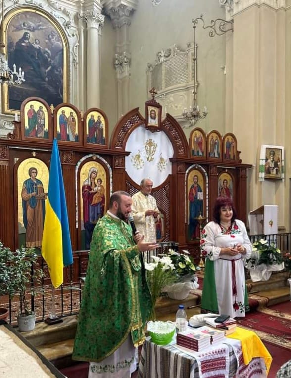 З Шевченком і Україною в серці доброчинний тур Європою. Виступ А. Цвід в УГКЦ в Болоньї.
