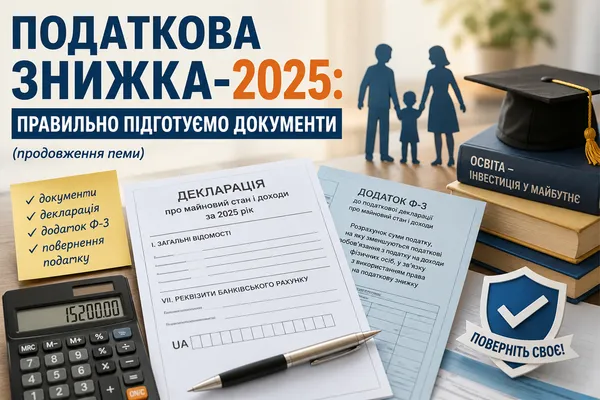 Податкова знижка-2025:  правильно підготуємо документи (продовження теми)