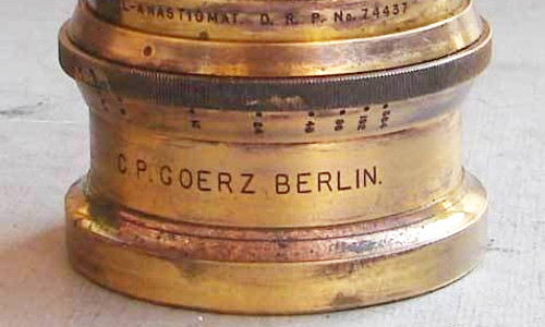 об'єктив з гравіюванням 'C. P. Goerz Berlin'