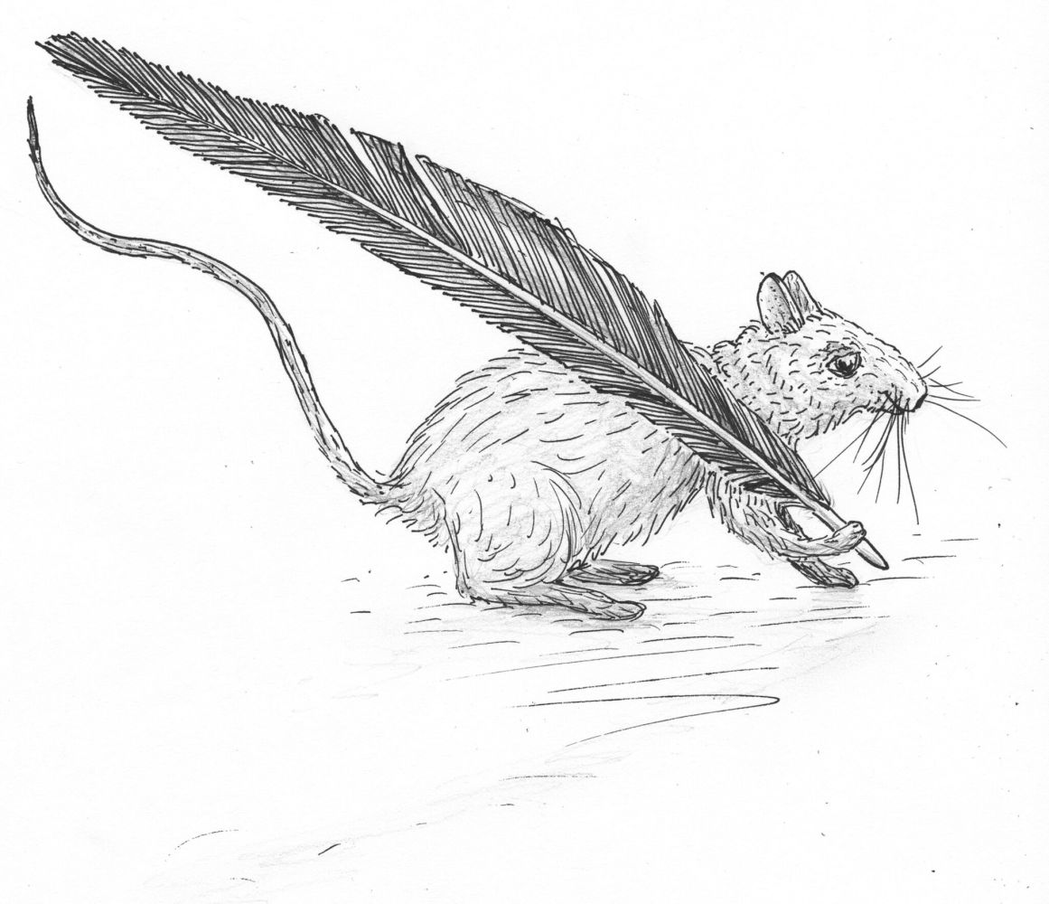 Мишка з пером